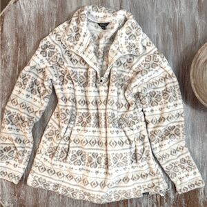 🌿🦋 Eddie Bauer Fuzzy Fleece Women’s Pullover Jacket • NWOT